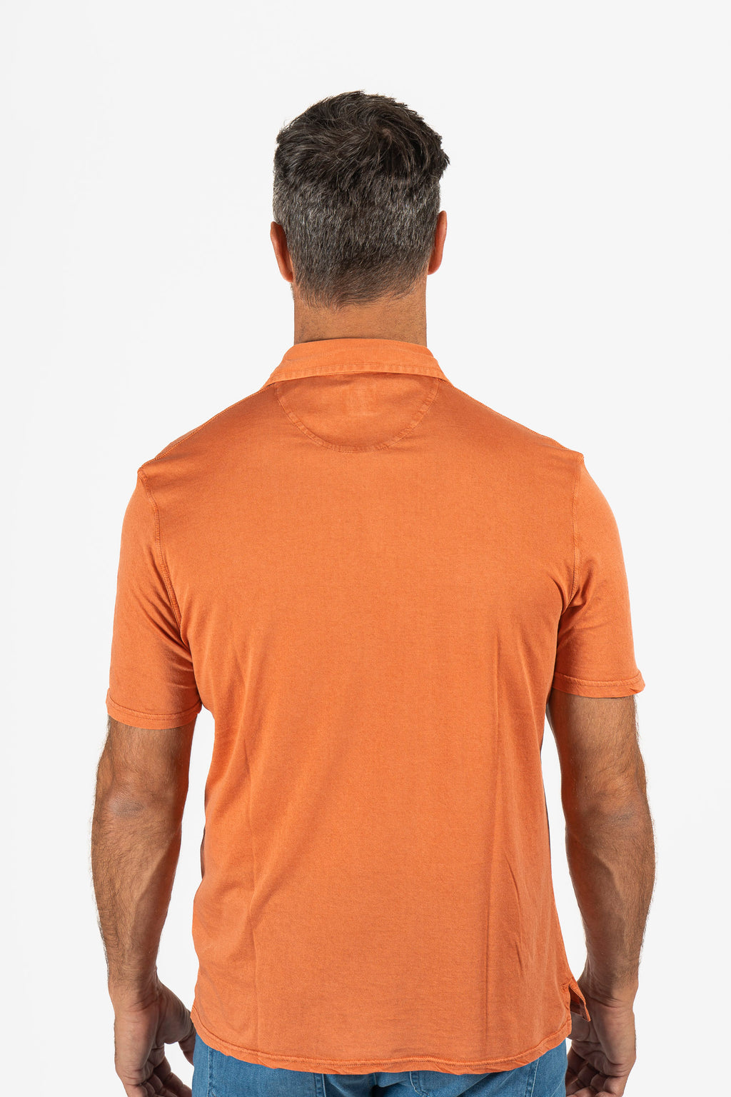 FEDELI | Soft Cotton Polo | Burnt Orange