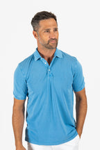 FEDELI | Pique Polo | Sky Blue