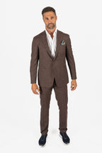CANALI | Unlined Wool Blend Suit | Chocolate