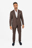CANALI | Unlined Wool Blend Suit | Chocolate