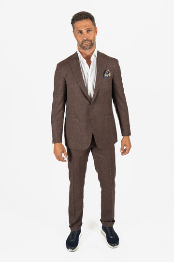 CANALI Chocolate Unlined Wool Blend Suit