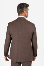 CANALI | Unlined Wool Blend Suit | Chocolate