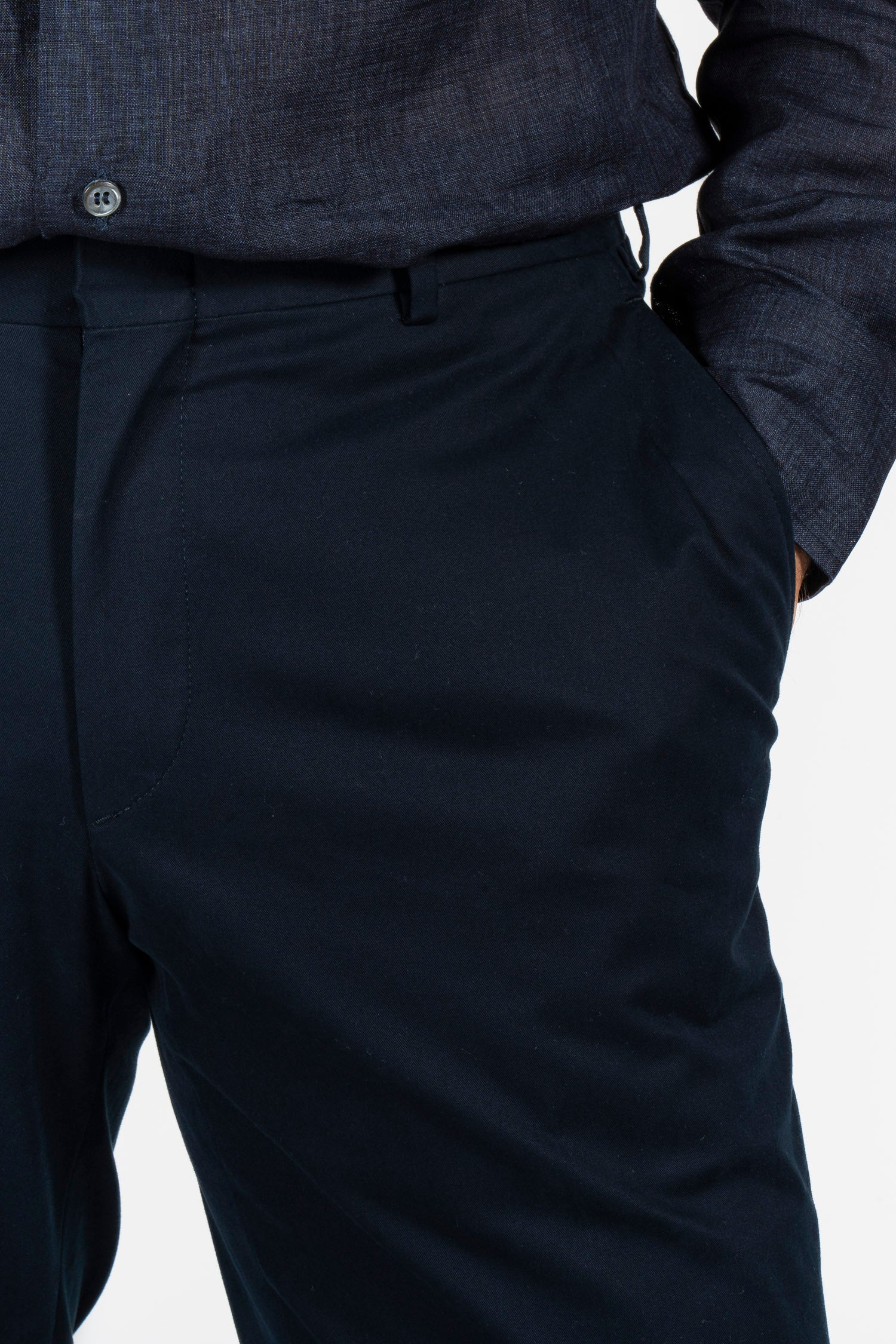 BRIONI | Cotton Chinos 2% Stretch | Navy
