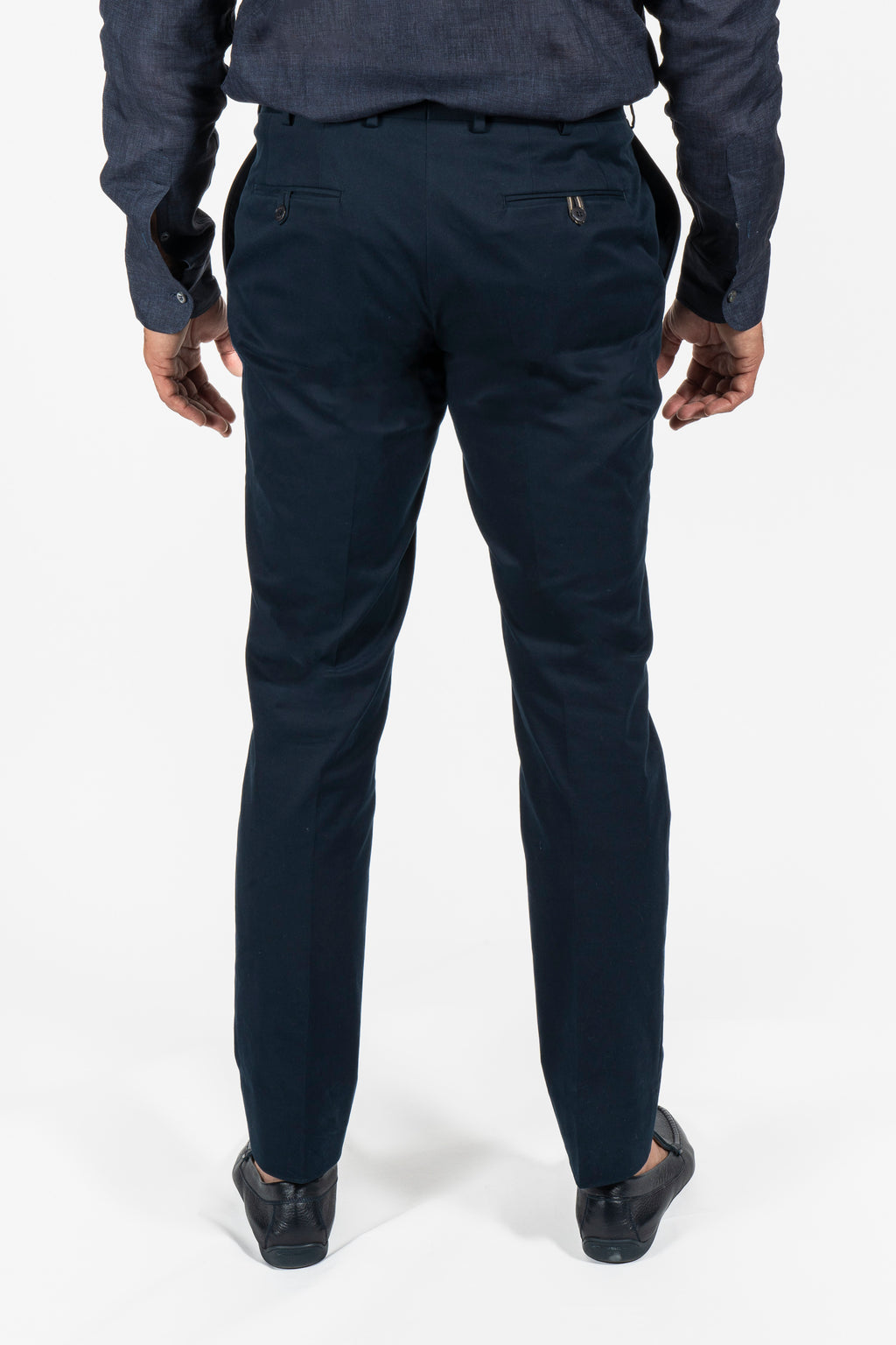 BRIONI | Cotton Chinos 2% Stretch | Navy