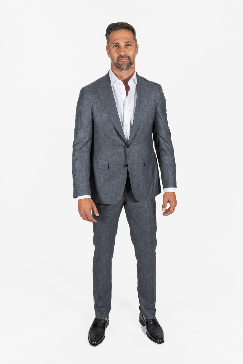 CANALI | Exclusive Capri Check Suit | Mid-Grey