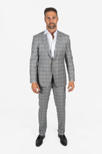 CANALI | Checked Suit | Light Grey