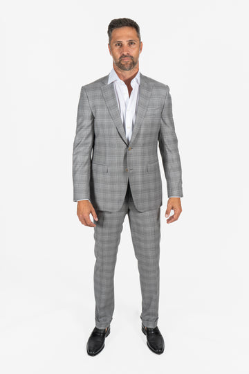 CANALI Light Grey Checked Suit