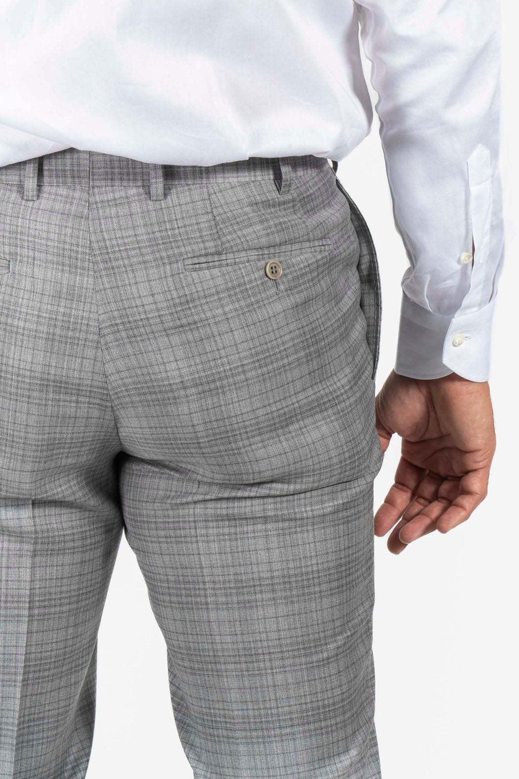 CANALI Light Grey Checked Suit - Main Image