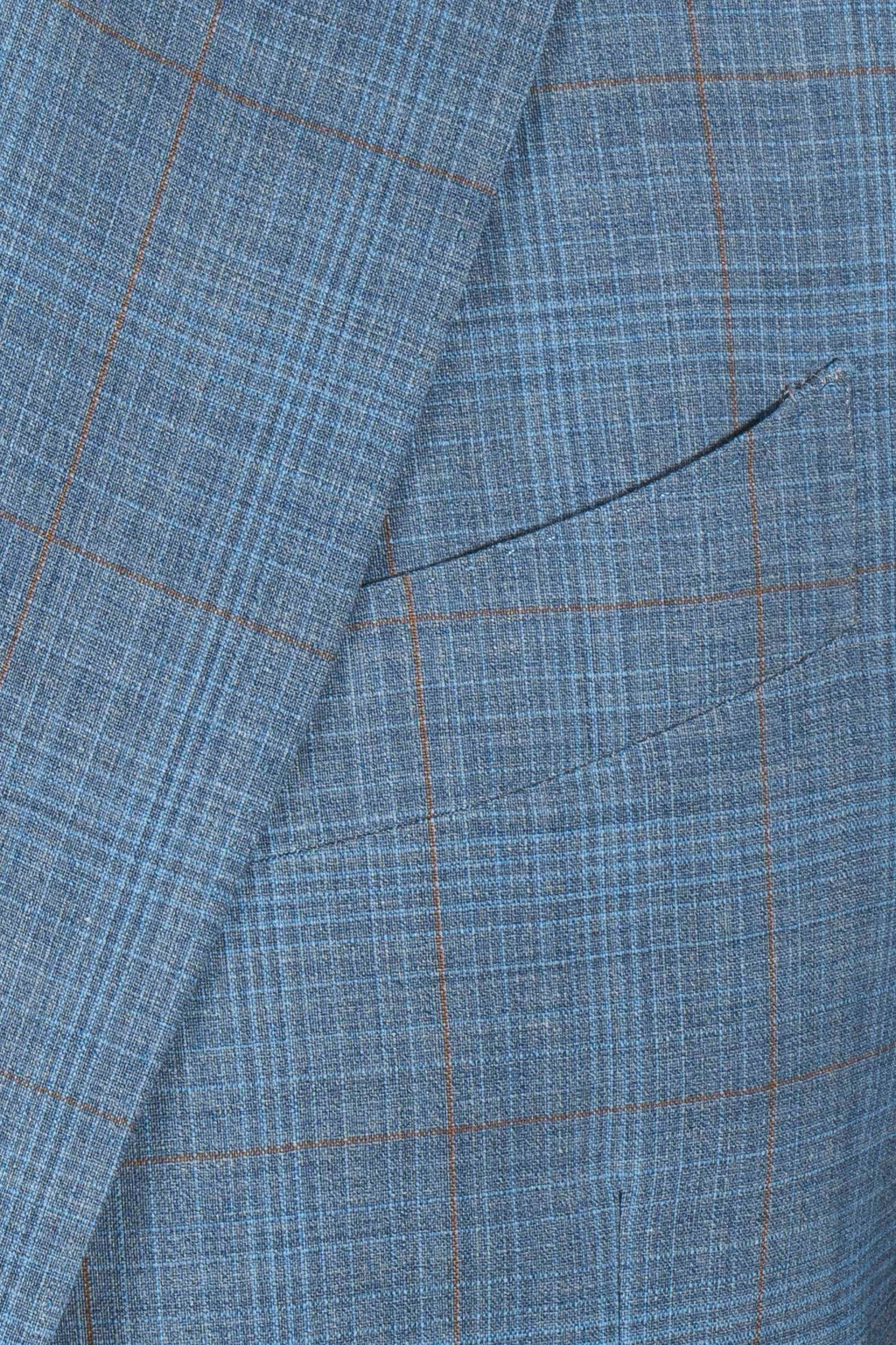 CANALI | Capri Taupe Check Suit | Blue