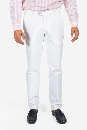 MMX White Cotton Chinos