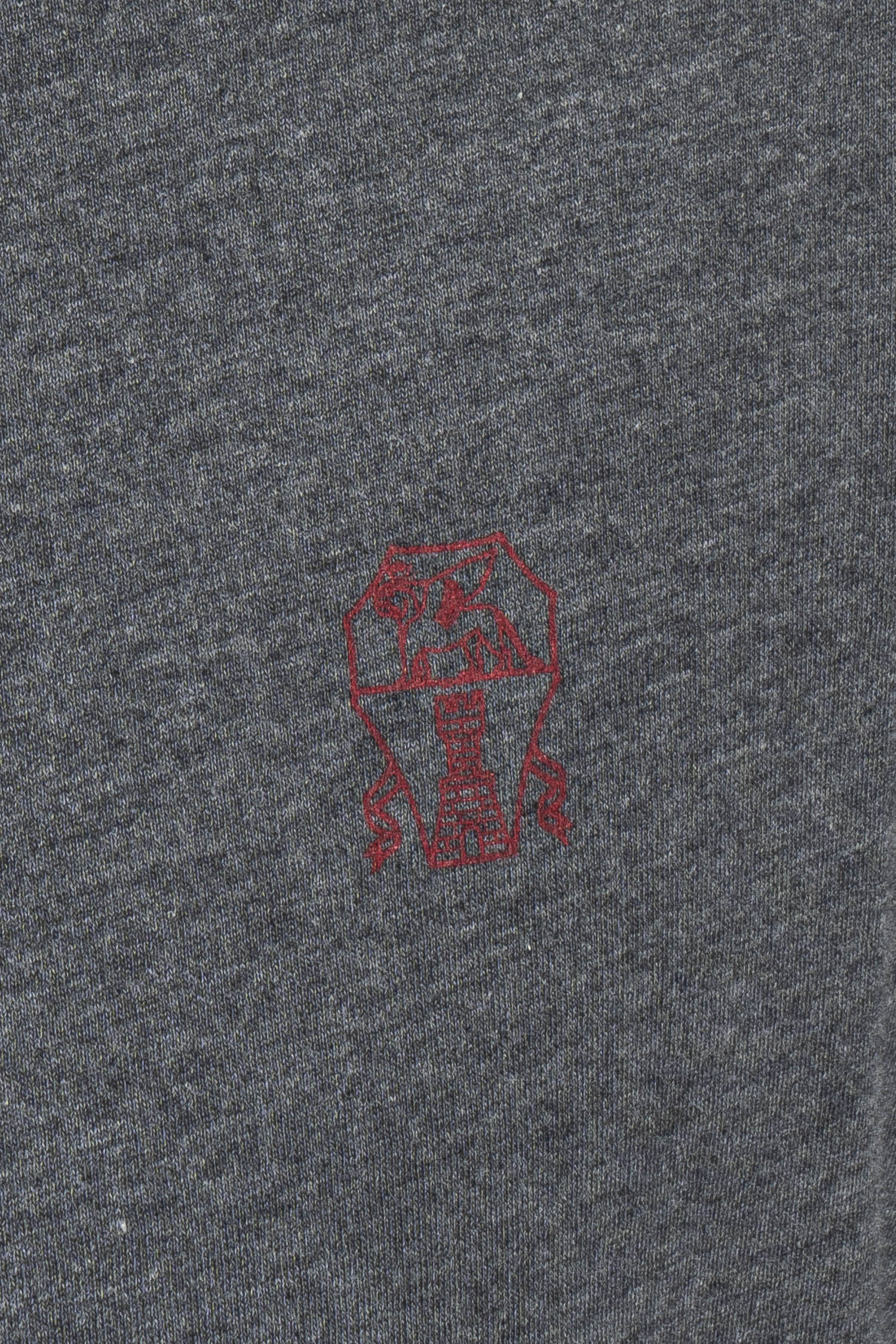 BRUNELLO CUCINELLI | T-Shirt With Stripes On Shoulders | Charcoal
