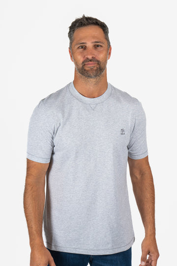 BRUNELLO CUCINELLI Light Grey T-Shirt With Logo
