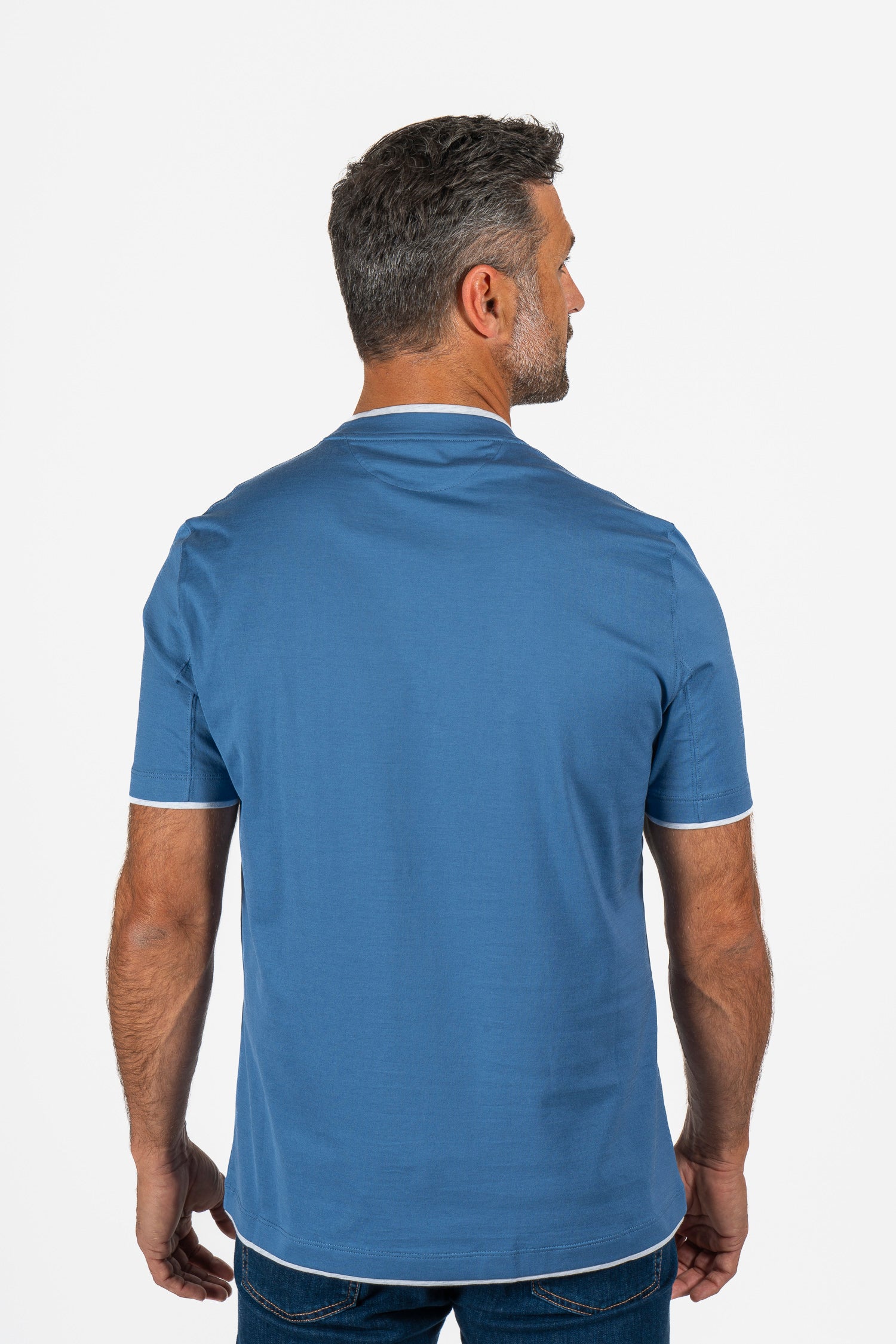 BRUNELLO CUCINELLI | T-Shirt With Trims | Blue