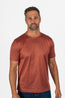CANALI | T-Shirt With Marle Stripes | Burnt Orange