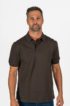 BRIONI | Organic Cotton Polo | Dark Brown