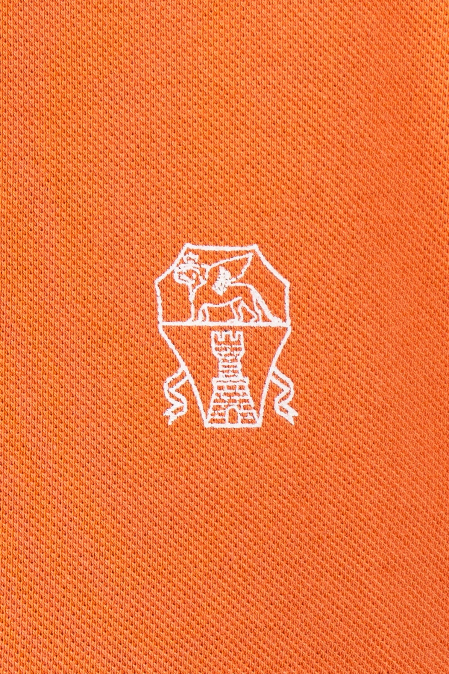 BRUNELLO CUCINELLI | Polo With Contrast Placket | Orange