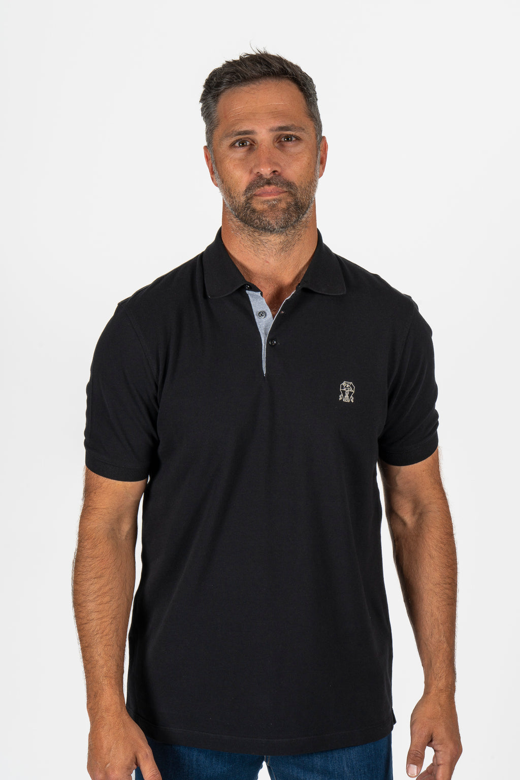 BRUNELLO CUCINELLI | Polo With Contrast Placket | Black