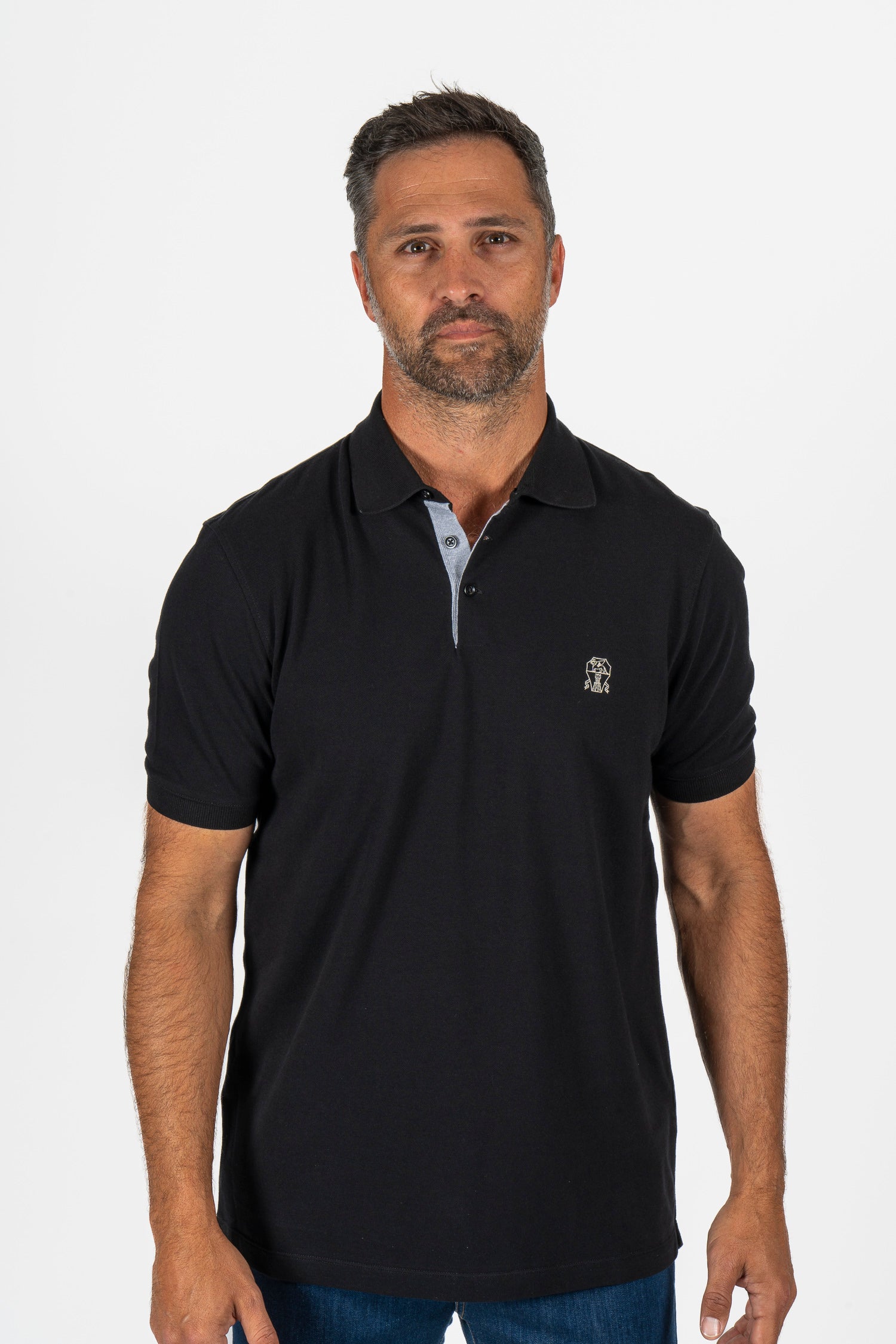 BRUNELLO CUCINELLI | Polo With Contrast Placket | Black