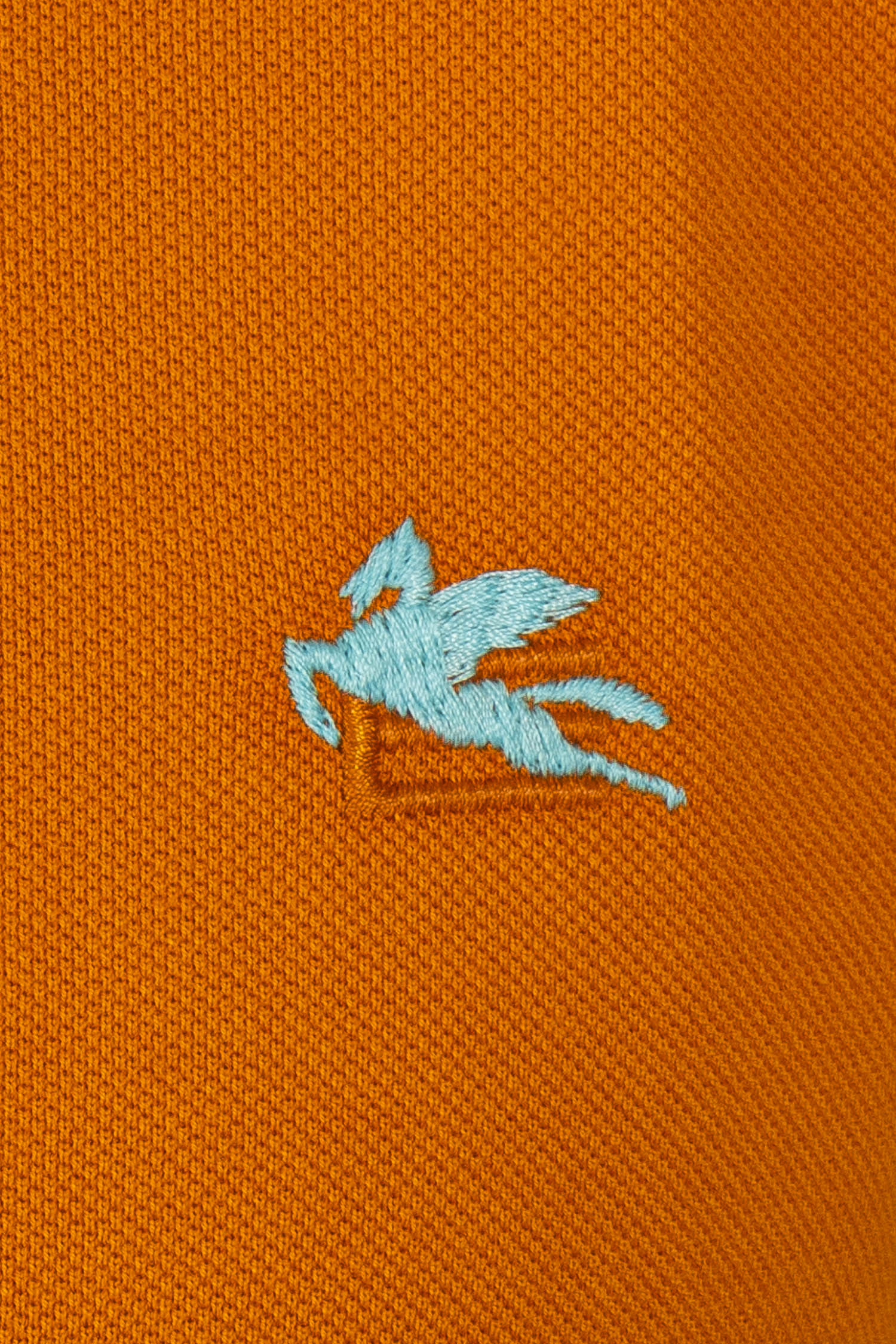 ETRO | Polo With Trim Under Collar | Orange