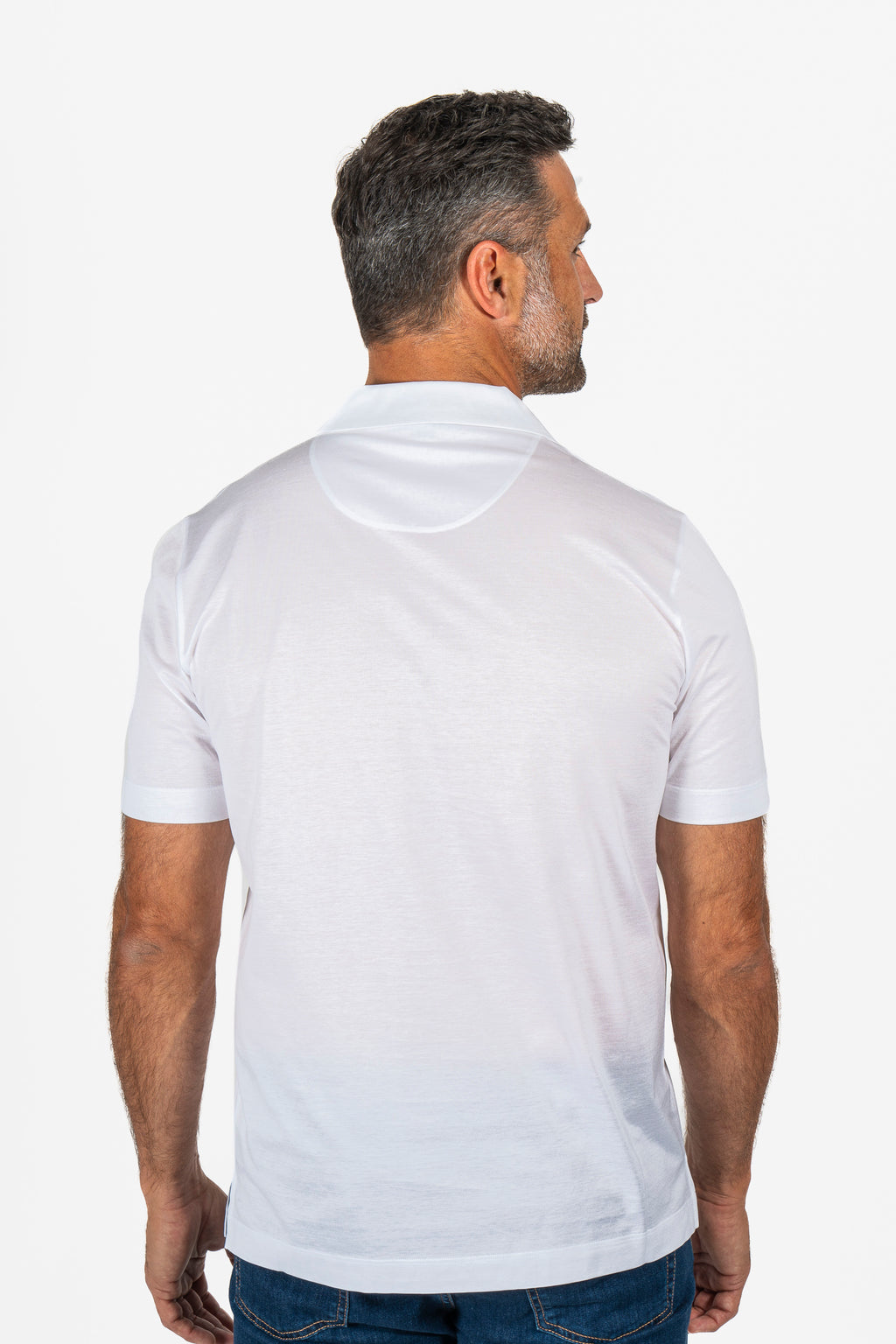 CANALI | V-Neck Polo | White