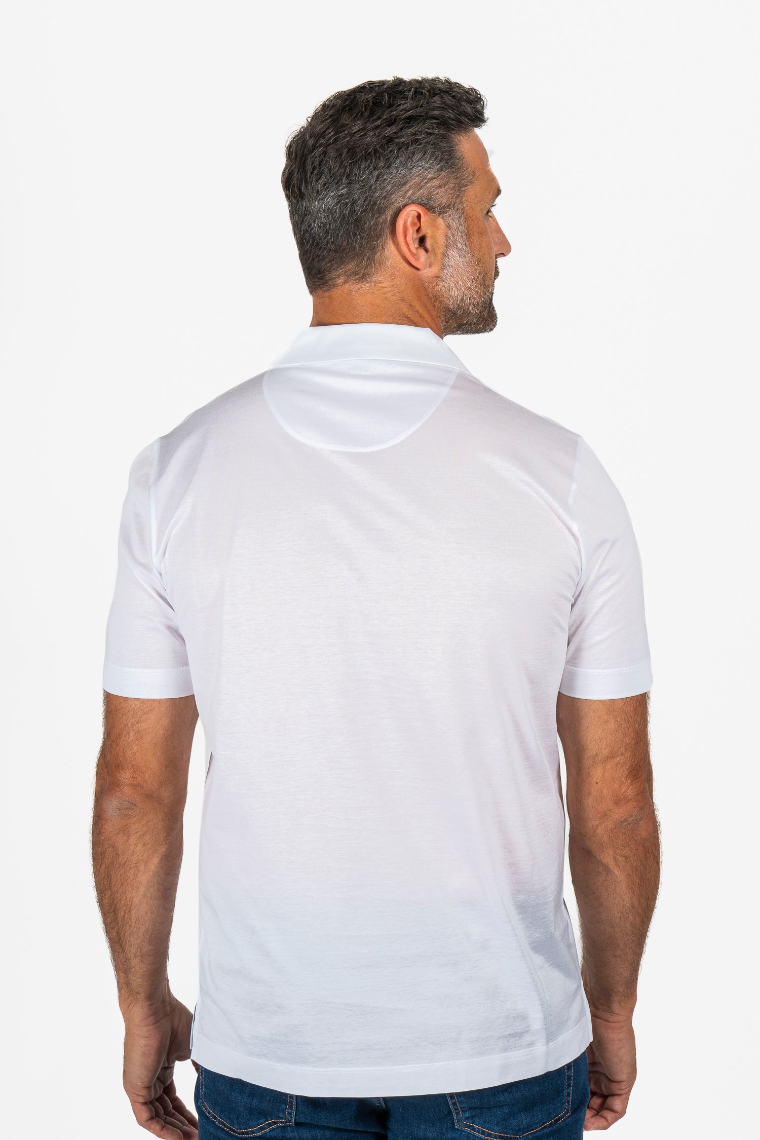 CANALI | V-Neck Polo | White