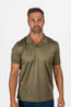 CANALI | V-Neck Polo | Olive Green