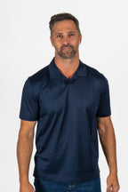 CANALI | V-Neck Polo | Navy