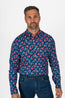CANALI | Floral Shirt | Red & Navy