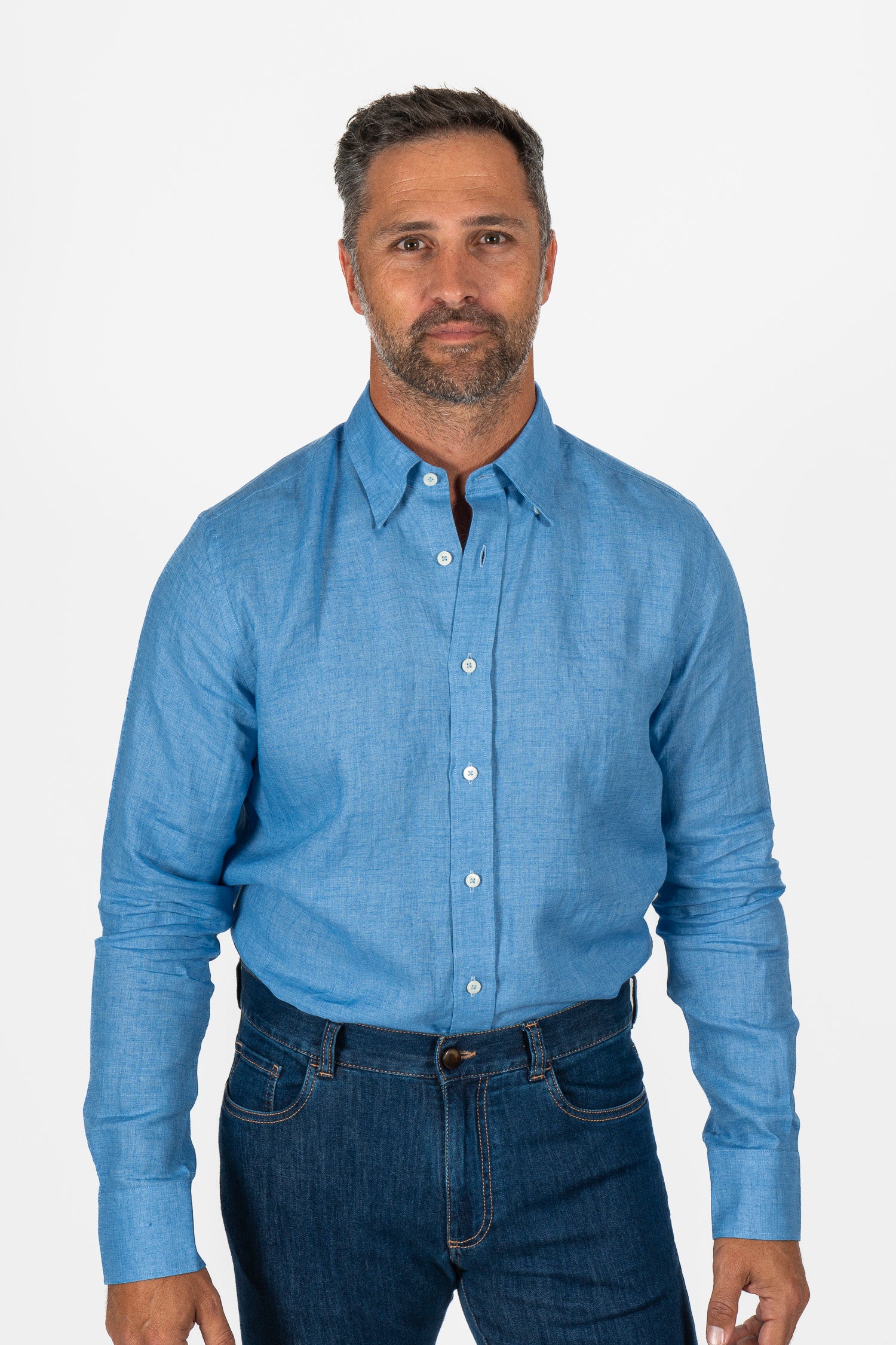 CANALI | Linen Shirt | Sky Blue
