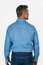 CANALI | Linen Shirt | Sky Blue