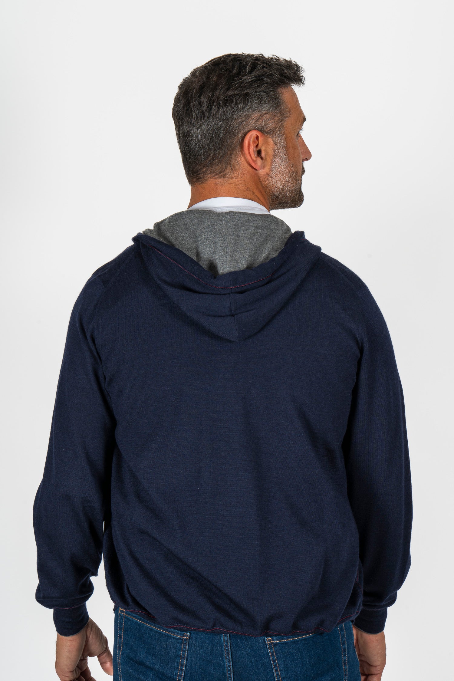 BRUNELLO CUCINELLI | Wool & Cashmere Hoodie | Navy