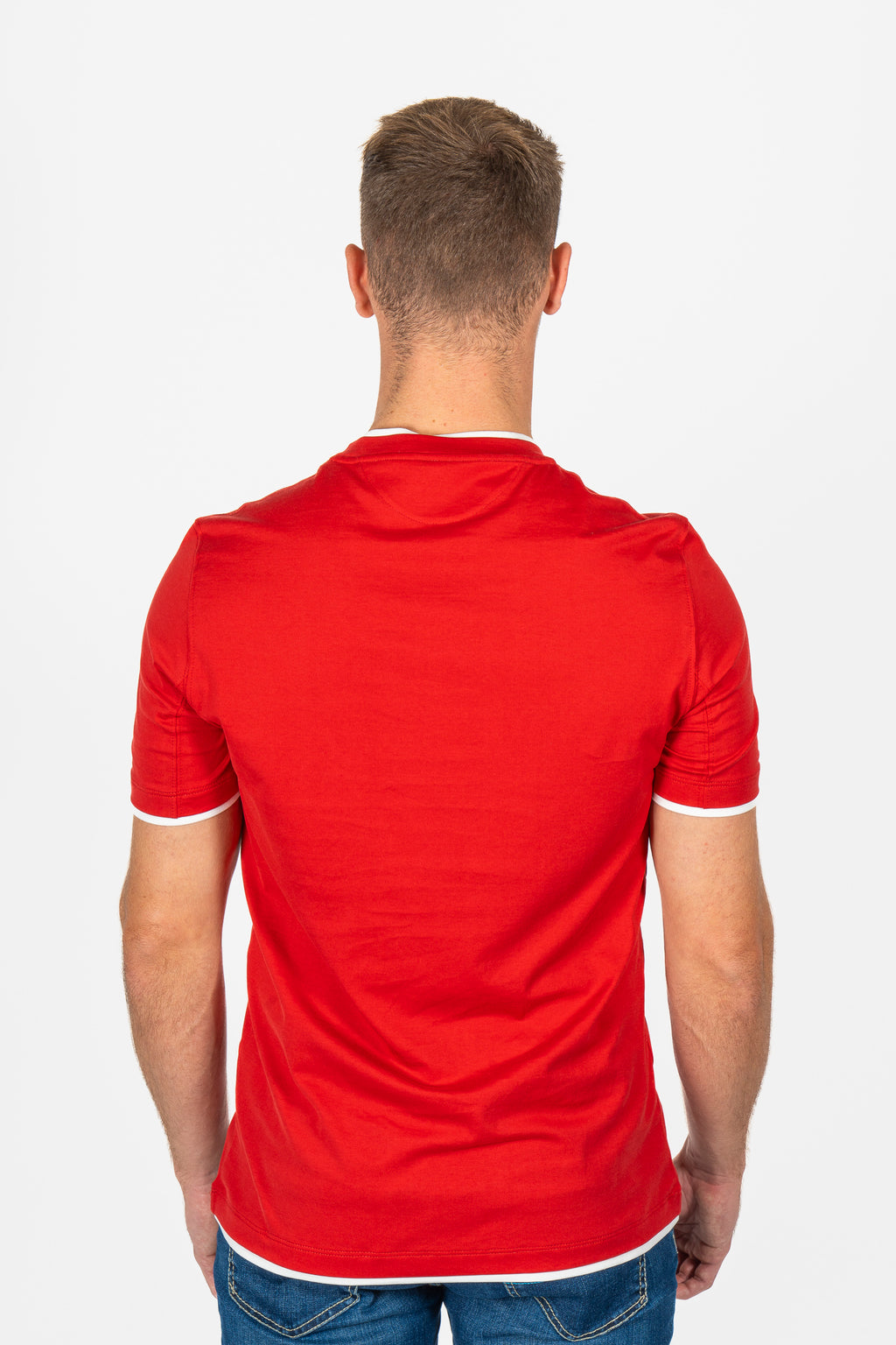 BRUNELLO CUCINELLI | T-Shirt With Trims | Red