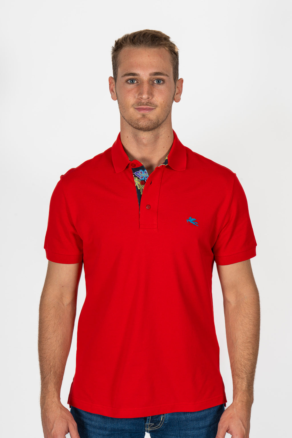 ETRO | Polo With Inner Contrast | Red