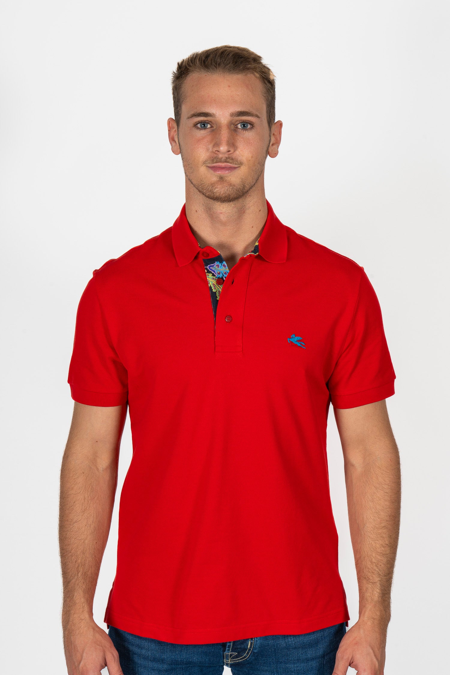 ETRO | Polo With Inner Contrast | Red