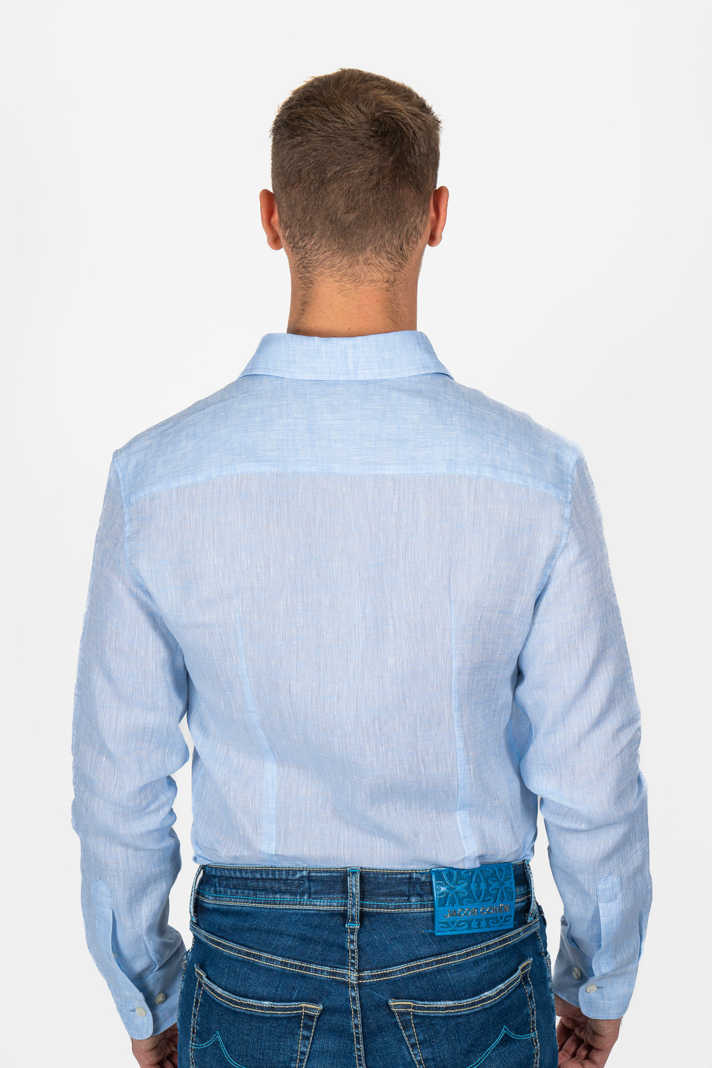 ETRO | Linen Shirt With Logo | Pale Blue