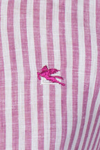 ETRO | Striped Linen Shirt | Purple