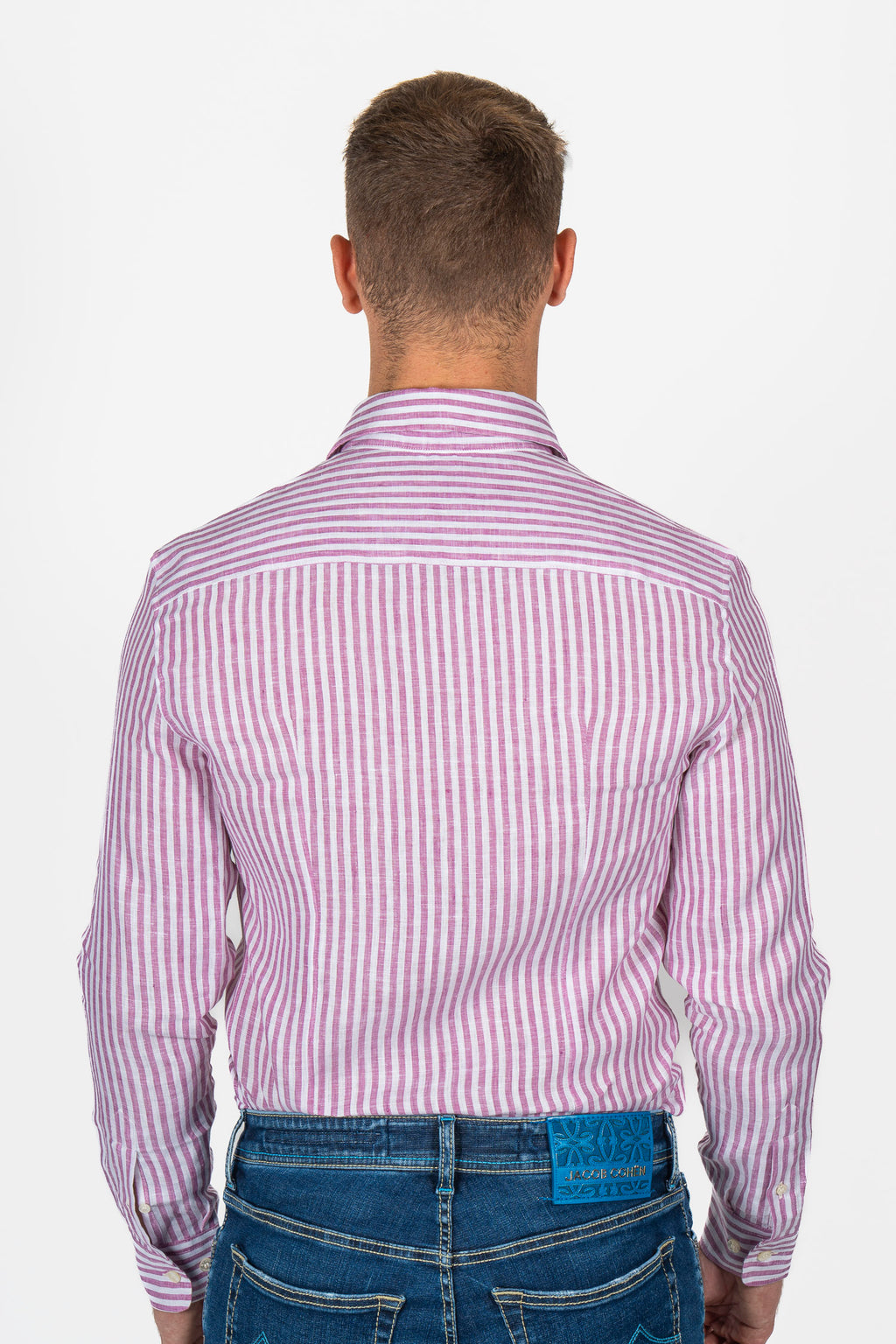 ETRO | Striped Linen Shirt | Purple