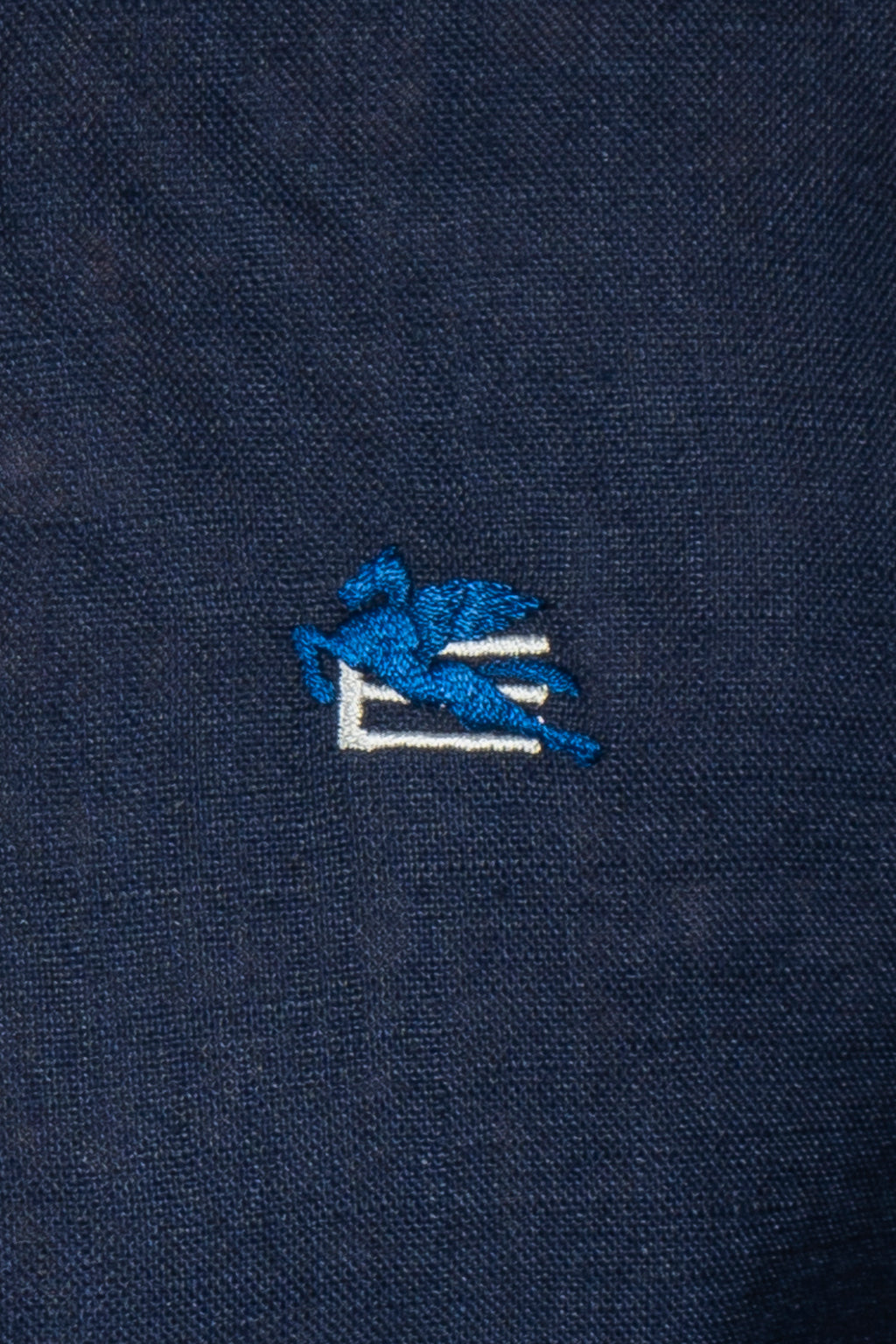 ETRO | Linen Shirt With Logo | Navy