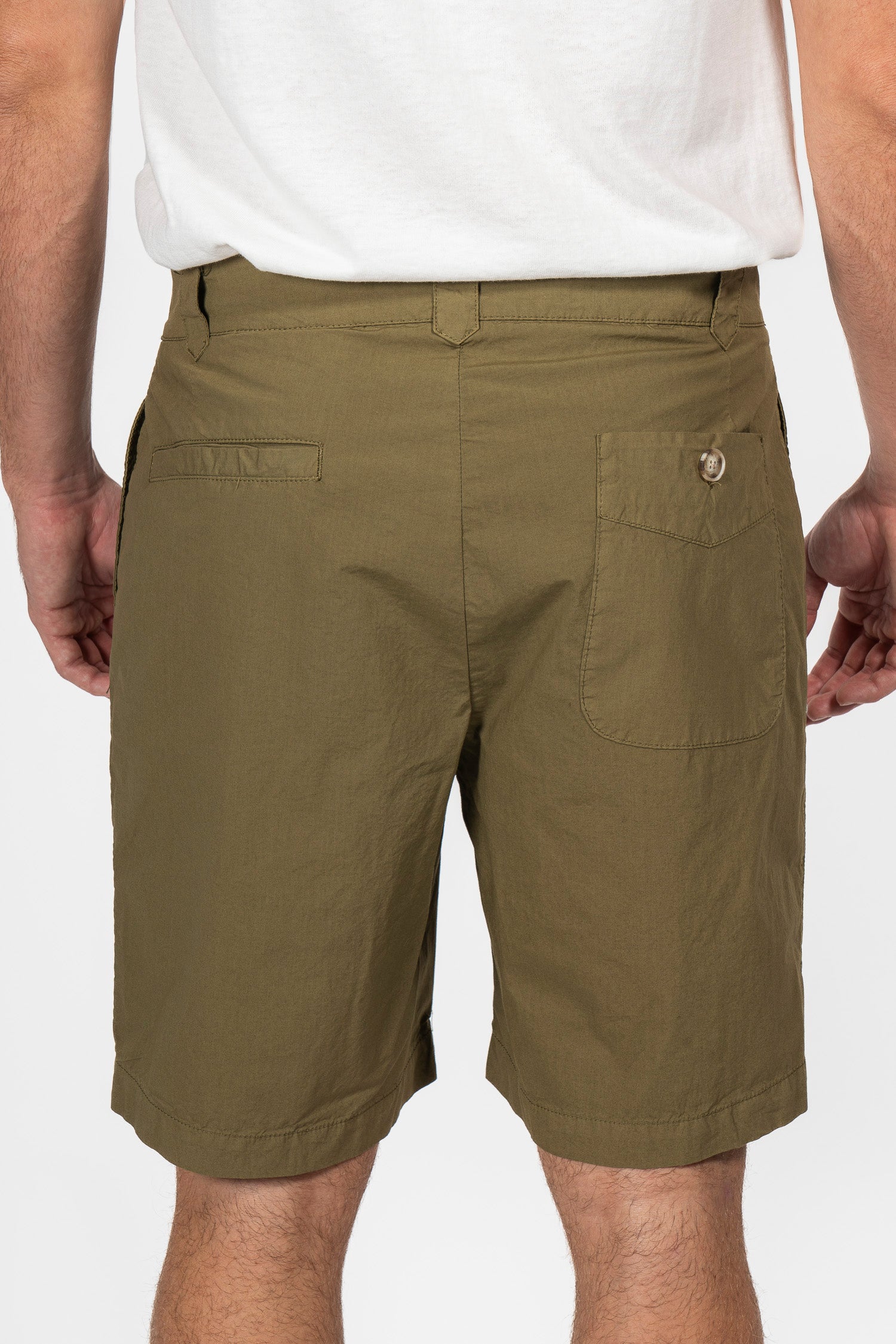 ALTEA | 1 Pleat Shorts | Khaki Green