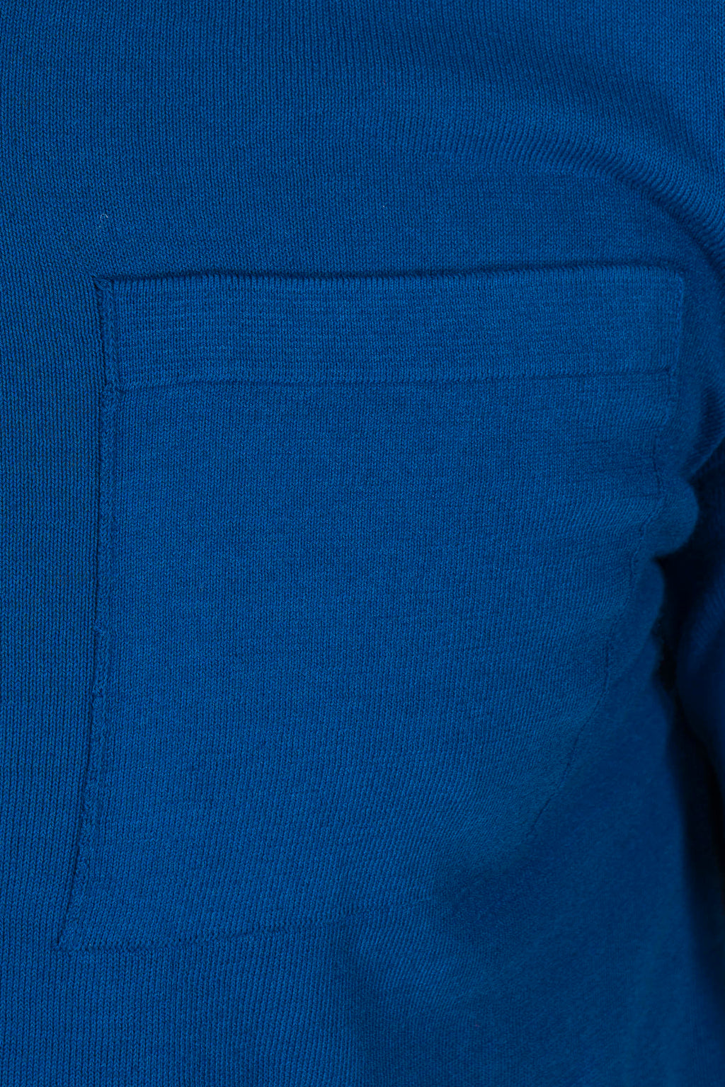 ALTEA | Knitted V-Neck Polo | Royal Blue