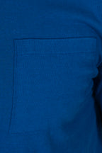 ALTEA | Knitted V-Neck Polo | Royal Blue