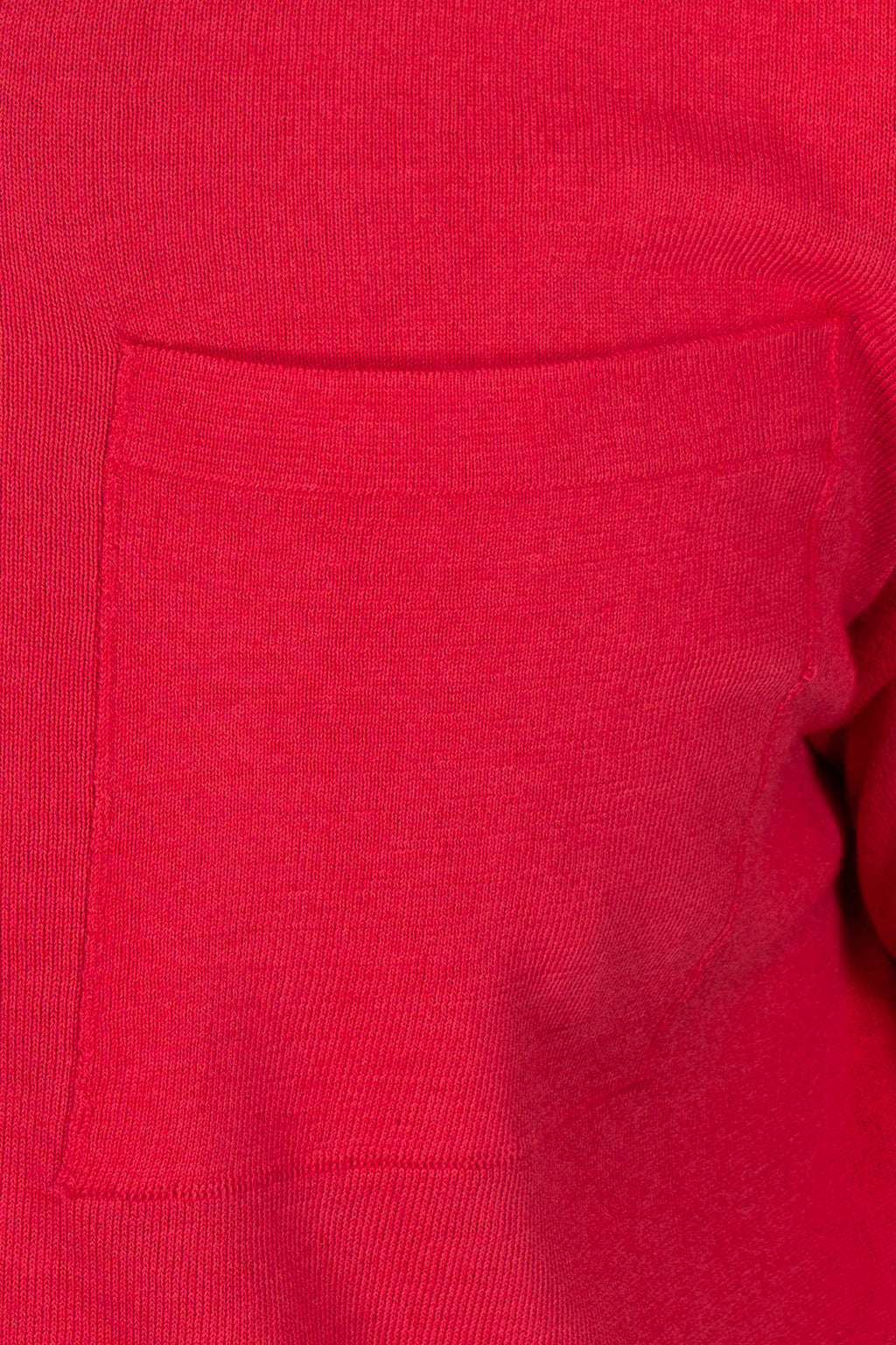 ALTEA | Knitted V-Neck Polo | Hot Pink