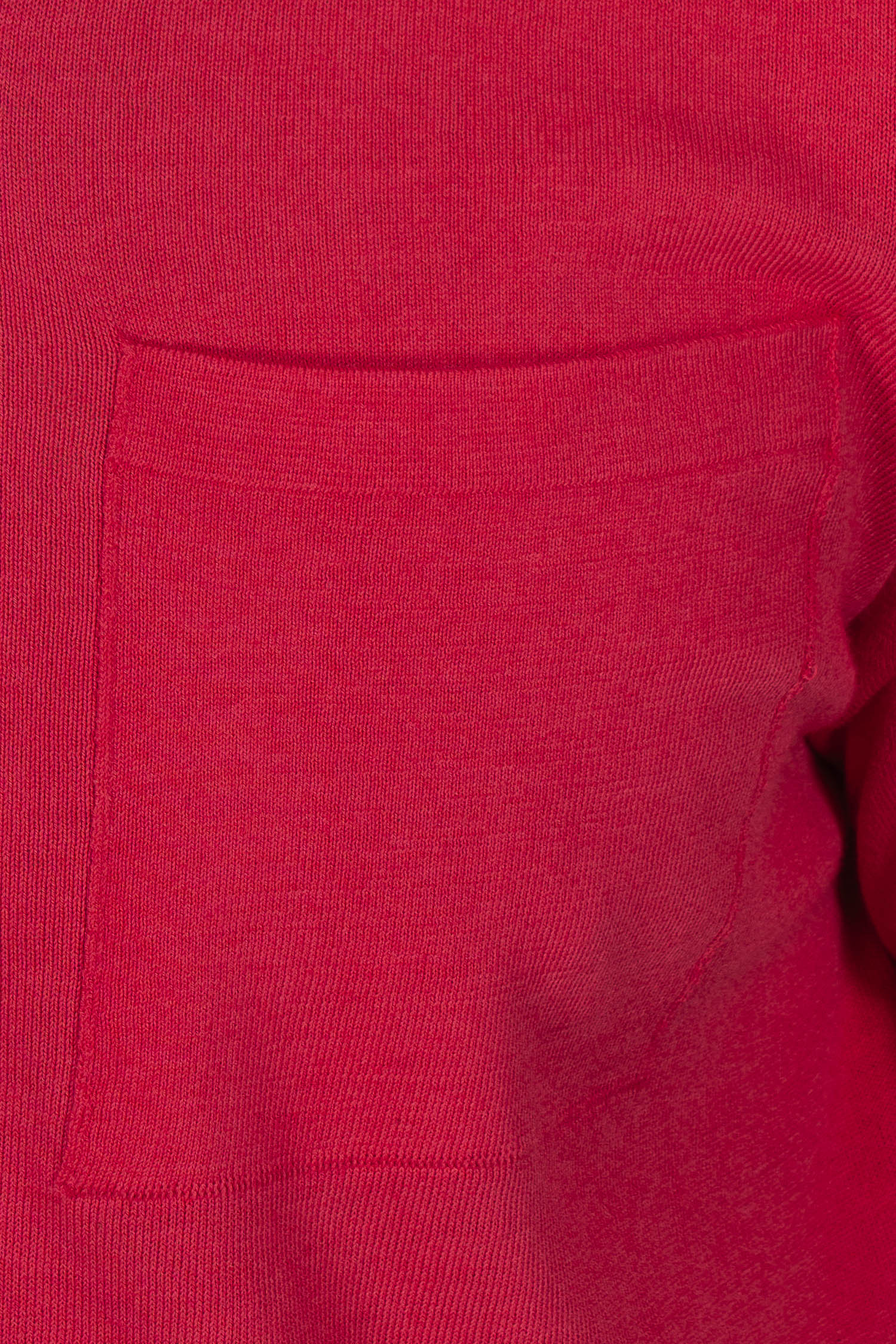 ALTEA | Knitted V-Neck Polo | Hot Pink