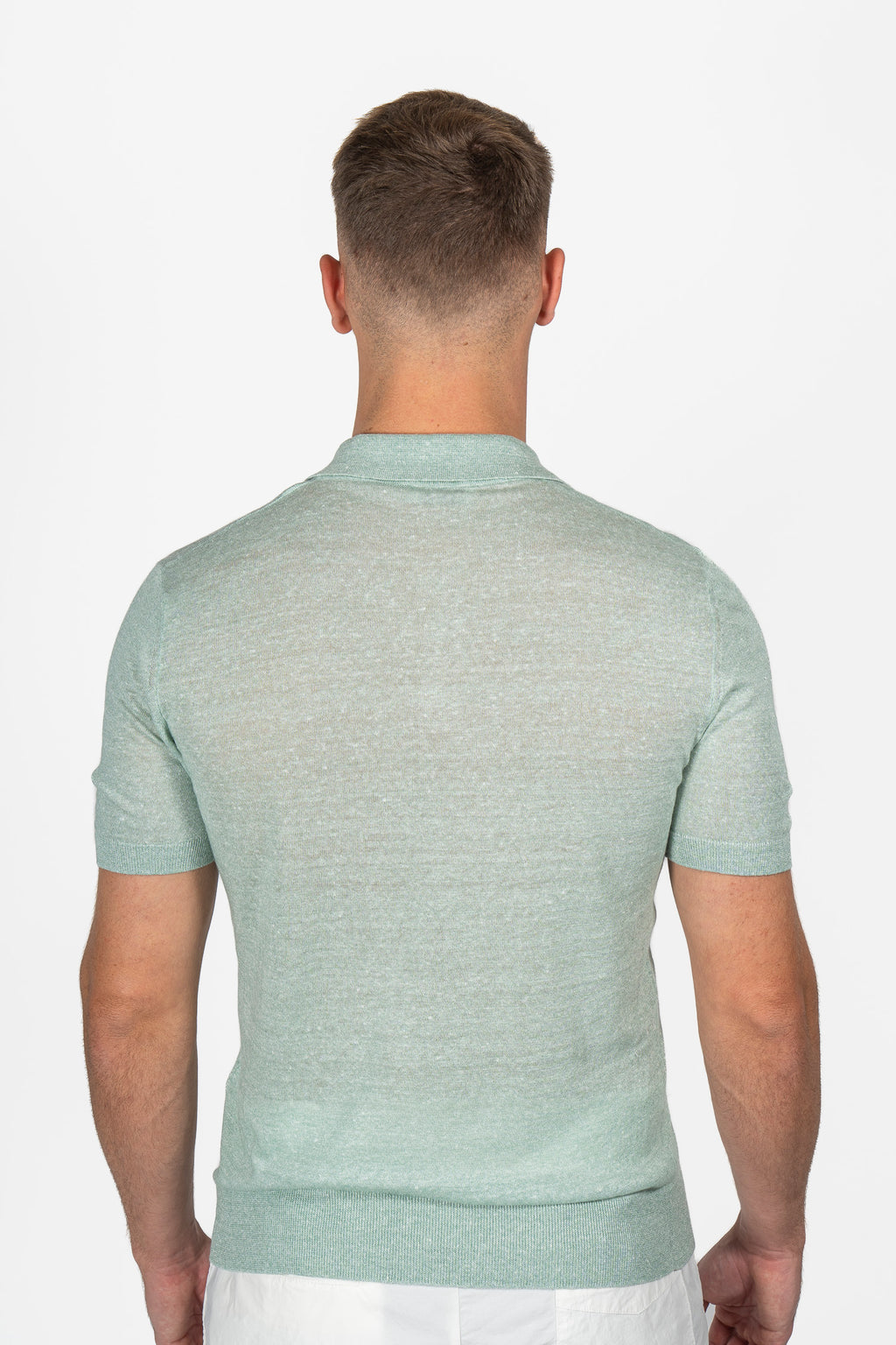 ALTEA | Marle Knitted Polo | Mint Green