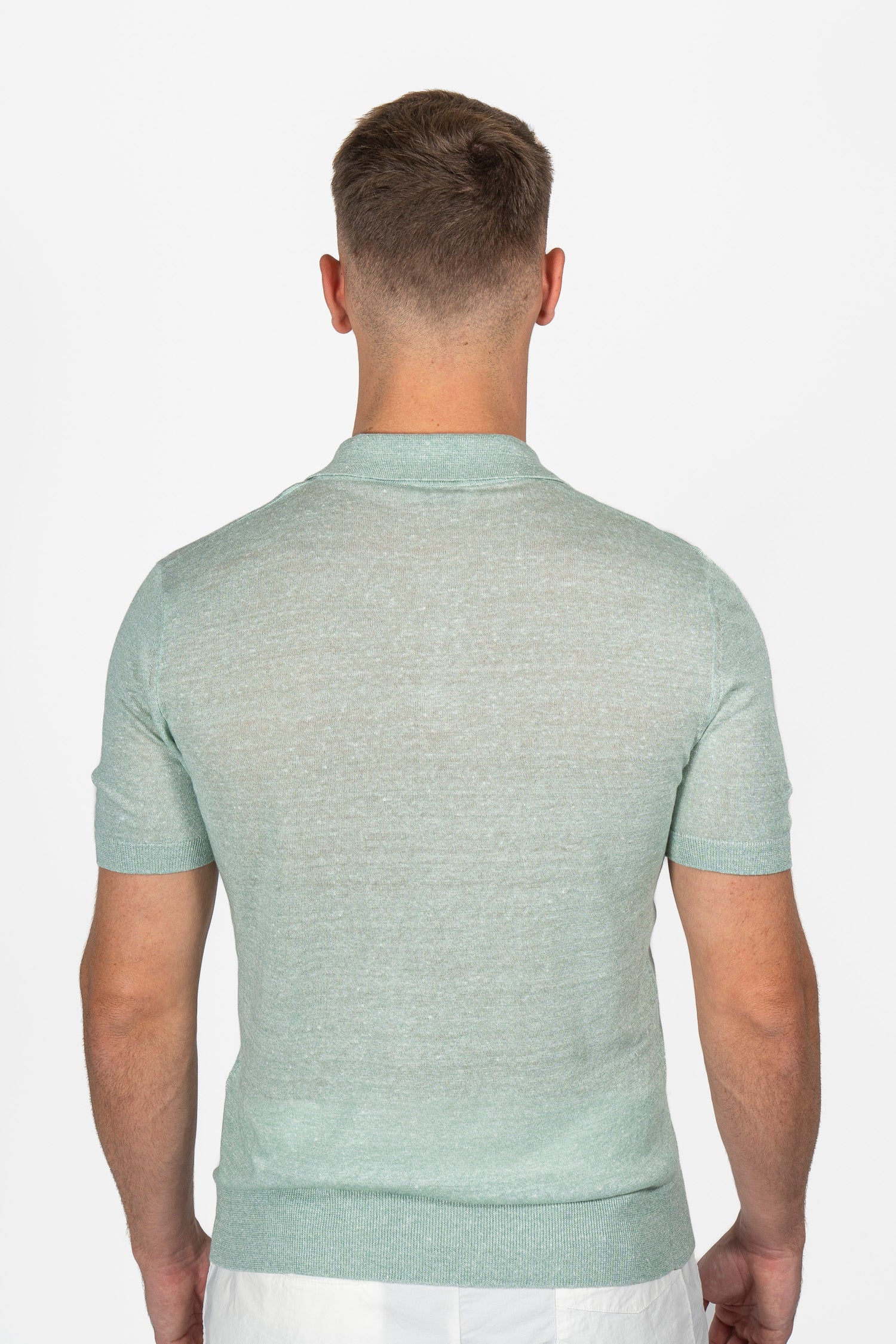 ALTEA | Marle Knitted Polo | Mint Green