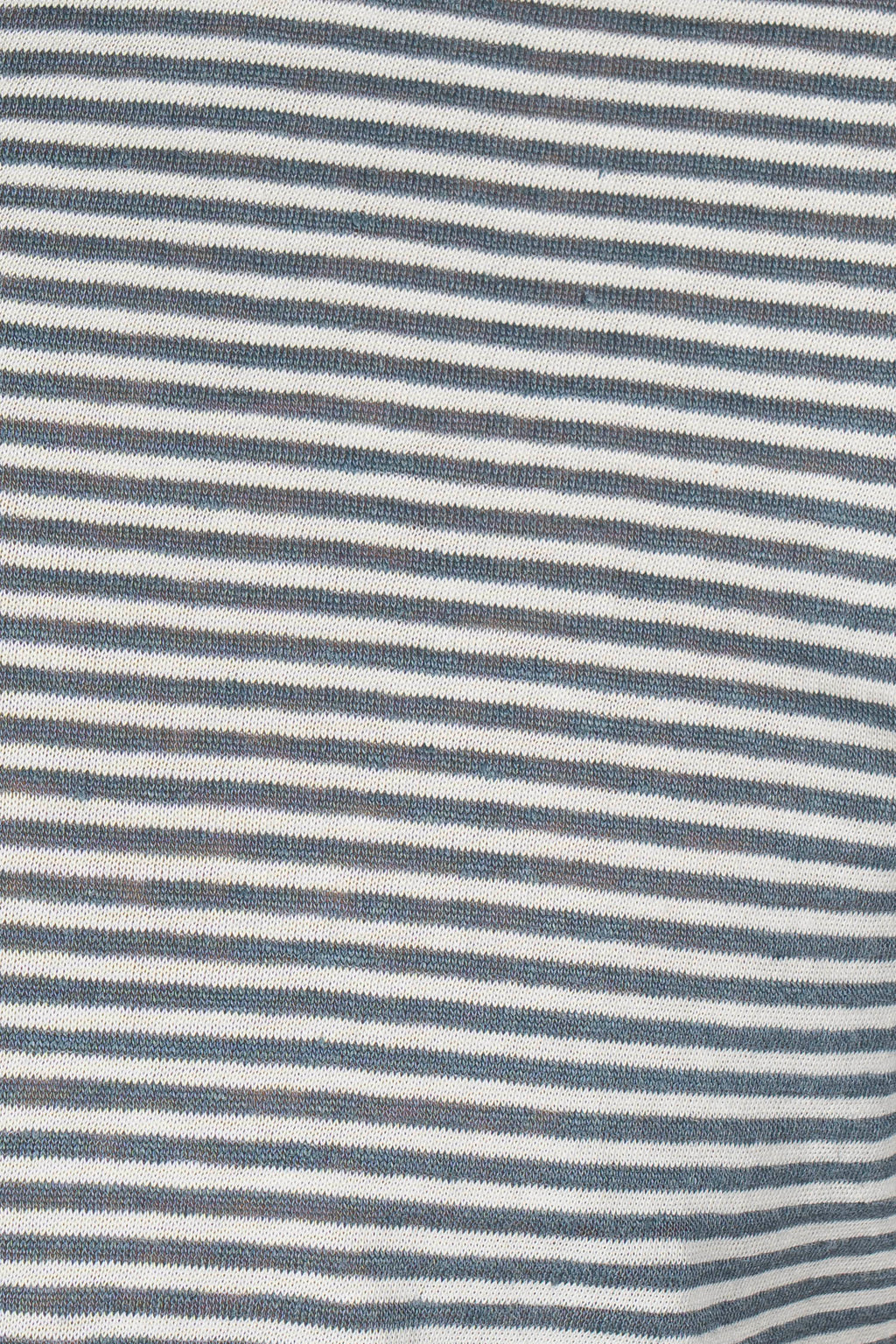 ALTEA | Cotton & Linen Stripe Polo | Blue Steel