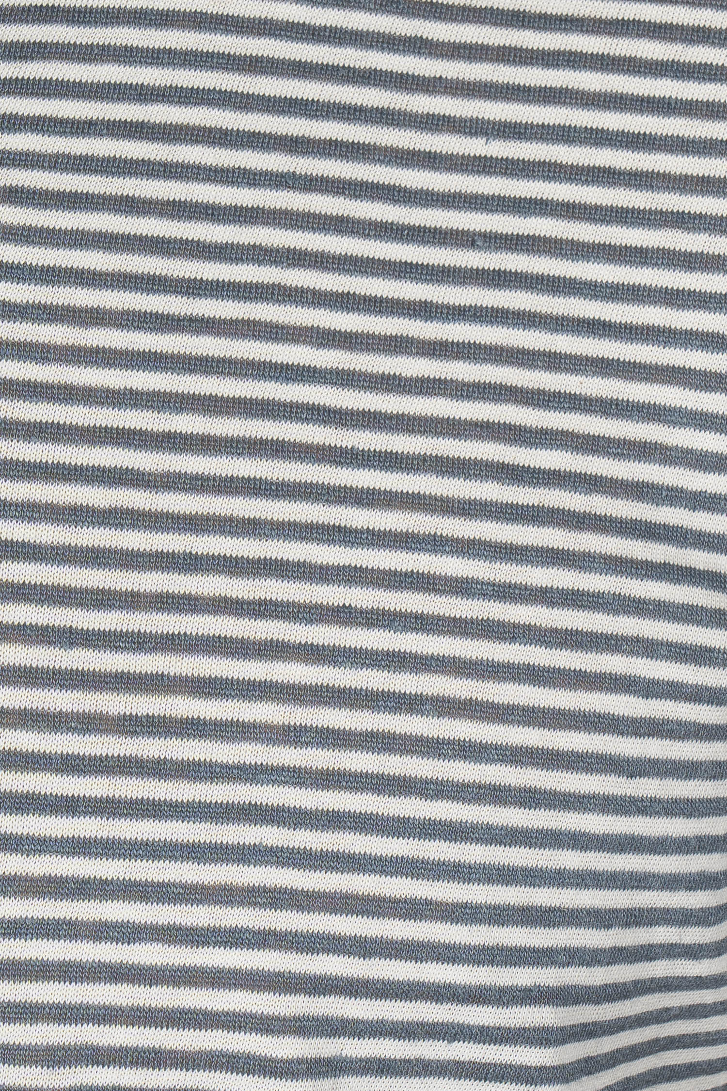 ALTEA | Cotton & Linen Stripe Polo | Blue Steel