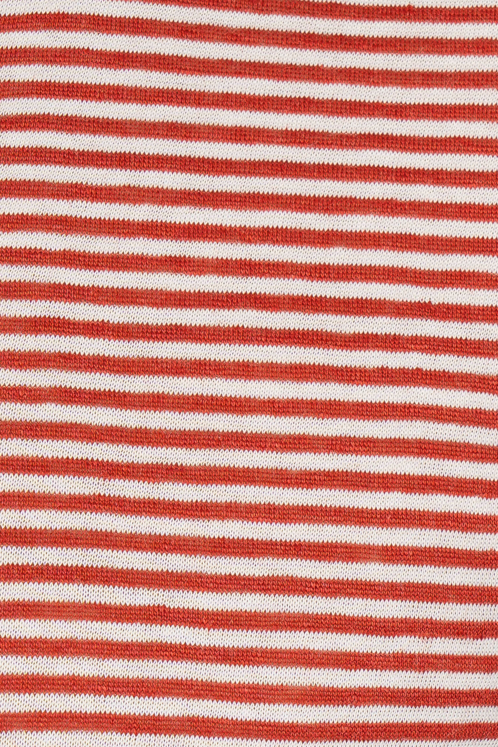 ALTEA | Cotton & Linen Stripe Polo | Red
