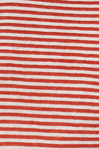 ALTEA | Cotton & Linen Stripe Polo | Red