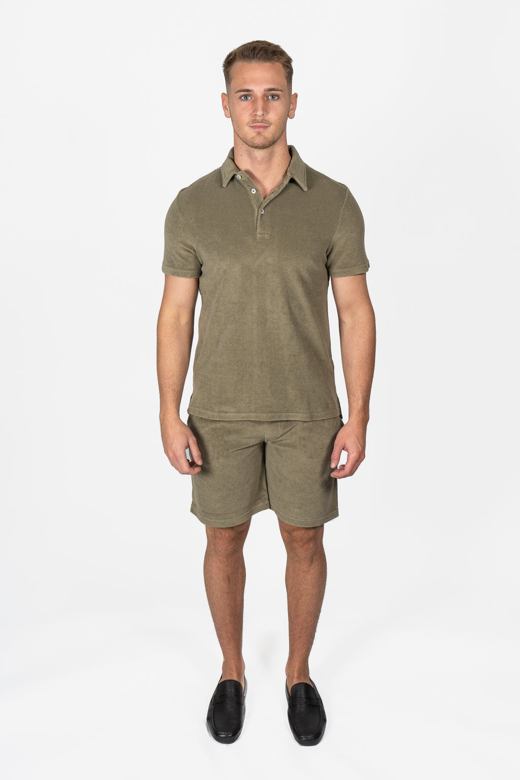 ALTEA | Terry Towelling Polo | Khaki Green